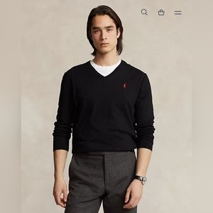 Polo Ralph Lauren Cotton V-Neck Sweater (XL)